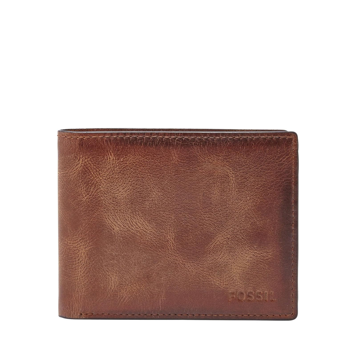 Fossil Men's Derrick Rfid Blocking Flip Id Bifold Leather Wallet