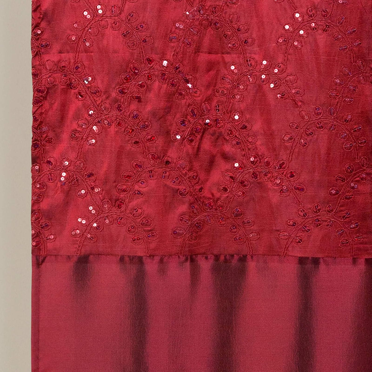 Lush Decoración Maria Cortina de Ducha, Color Rojo