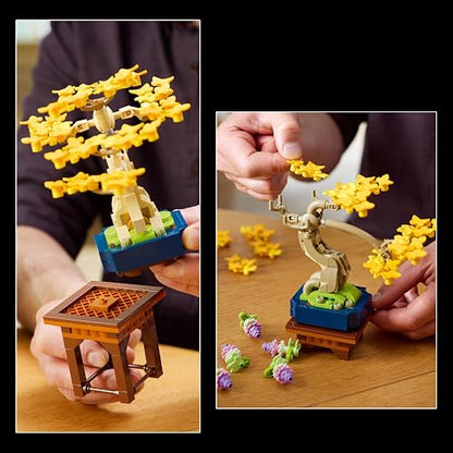 LEGO Minibonsáis Set de Construcción de Plantas Decorativas para Adultos, Decoración “Feng Shui” para el Hogar o la Oficina, Regalo de Cumpleaños 10373
