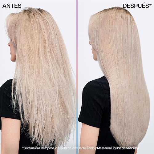 REDKEN- Shampoo Acidic Bonding Concentrate de Redken 300ml + Mascarilla travel size| Shampoo y mascarilla de reparación máxima | Repara 1 año de daño en 5 minutos y proporciona hidratación profunda