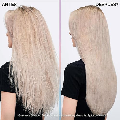REDKEN- Shampoo Acidic Bonding Concentrate de Redken 300ml + Mascarilla travel size| Shampoo y mascarilla de reparación máxima | Repara 1 año de daño en 5 minutos y proporciona hidratación profunda