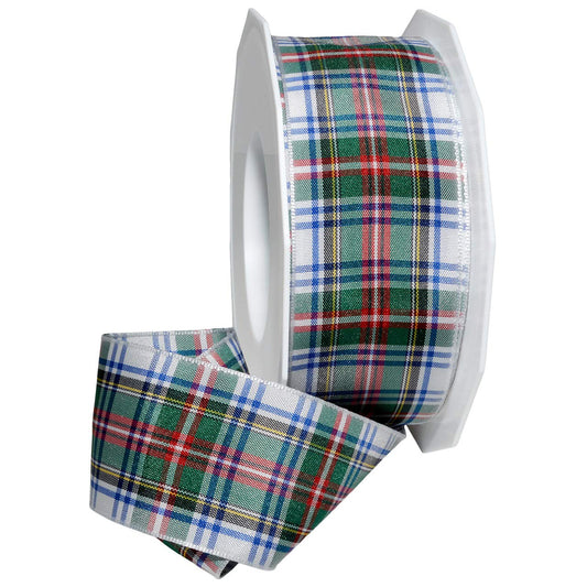 Morex Ribbon 975 Edinburgh Ribbon cinta, Dress Stewart Tartan, 1.5 inches by 27 yards, 1, 1