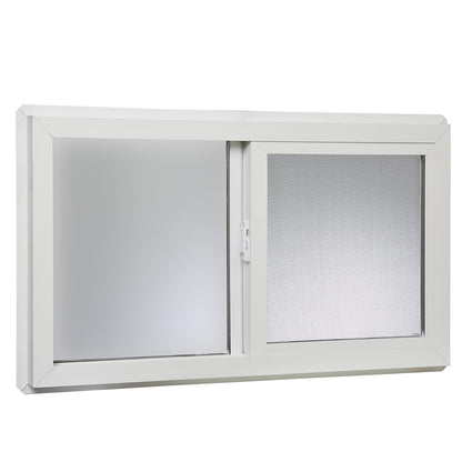 Park Ridge Products Ventana Deslizante Sótano Vinilo 32x18 Mano Izquierda Blanco