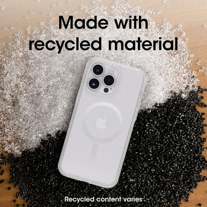 OtterBox SYMMETRY SERIES+ CLEAR Antimicrobial Funda con MagSafe para iPhone 14 Pro Max (ONLY) - STARDUST (Transparente/Purpurina)