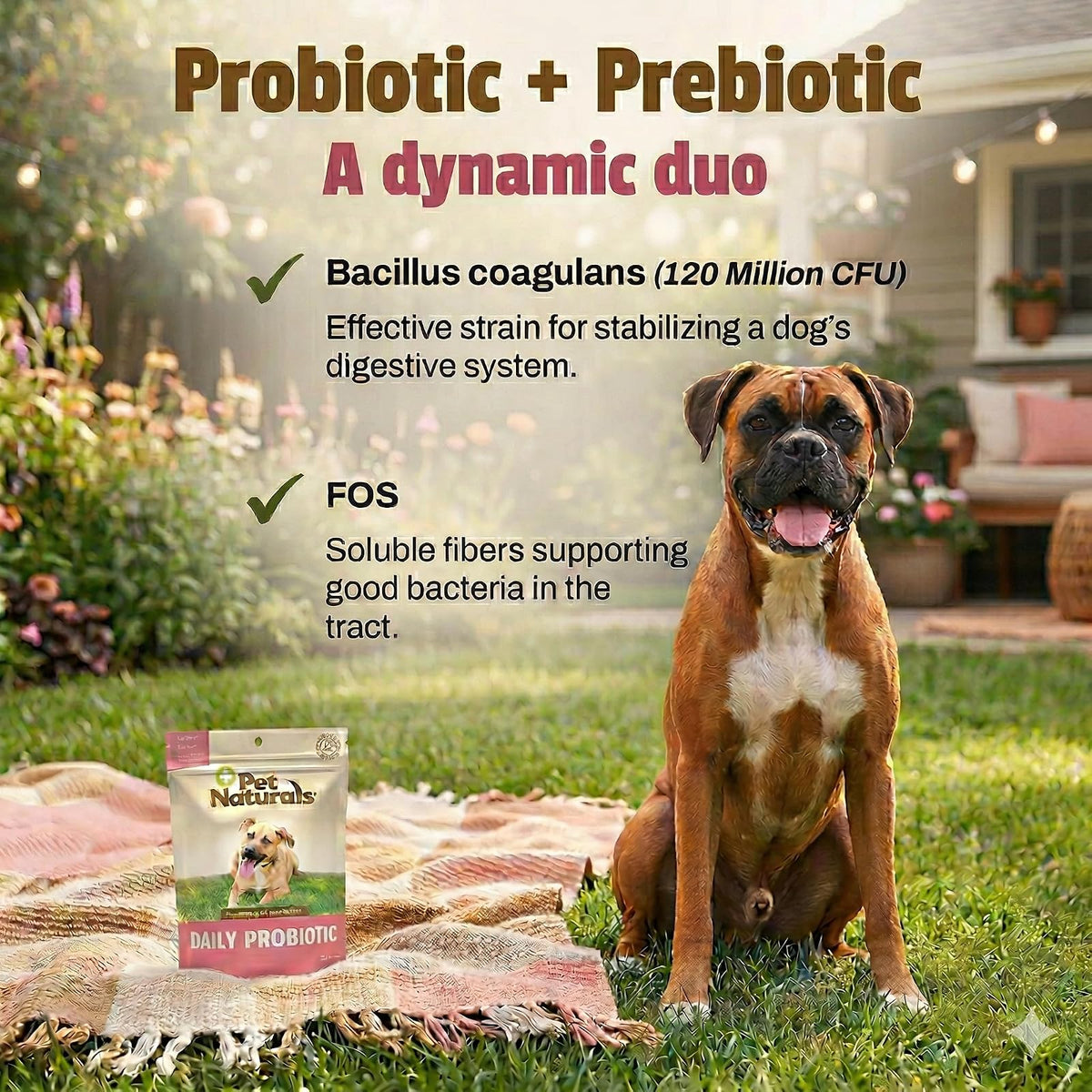 Pet Naturals Suplementos Naturales Daily Probiotics para Perros