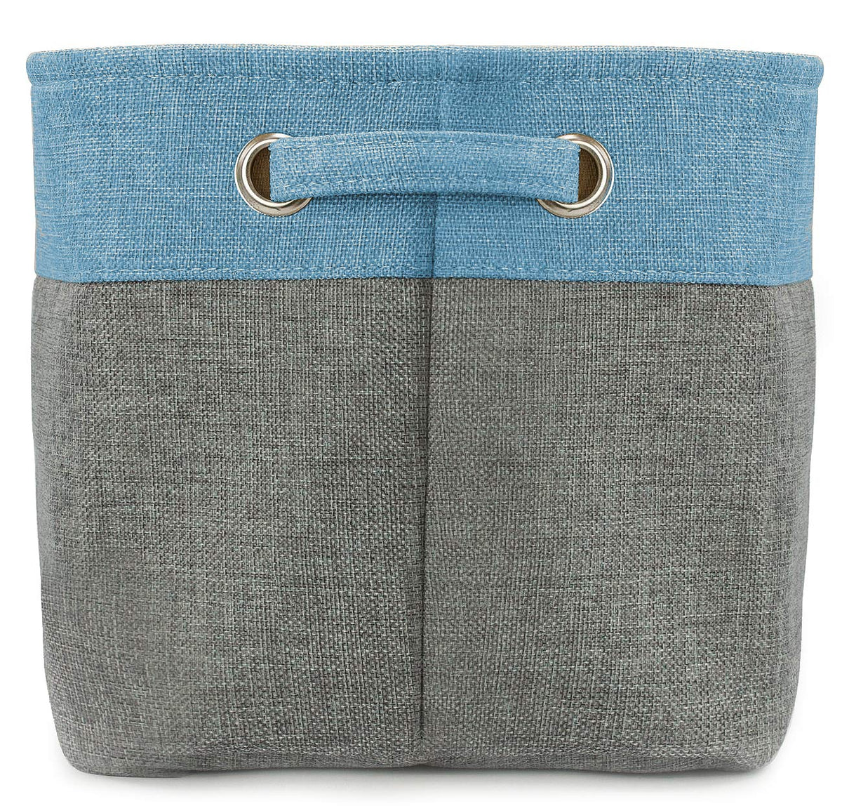 Sorbus Cubby Storage Organizer 15 Inch - Big Sturdy Collapsible Storage Bins with Dual Handles - Foldable Baskets for Organizing - Decorative Storage Bins for Shelves at Home & Office - 3 Pack| Aqua