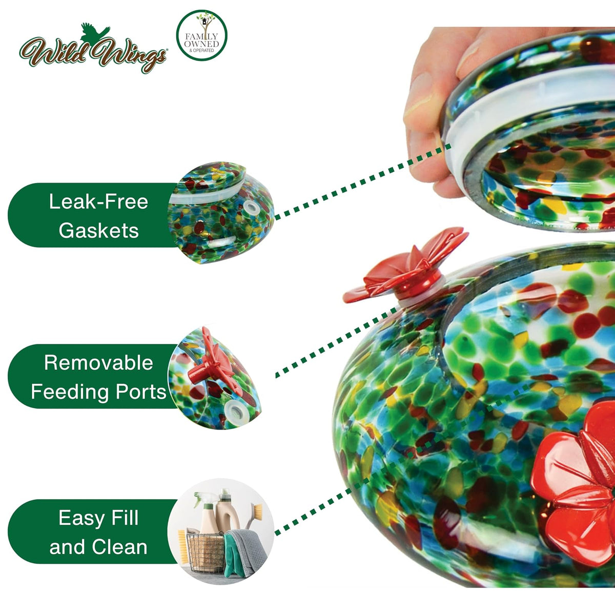 Nature's Way Brid Products WWGHF1 - Comedero para colibríes