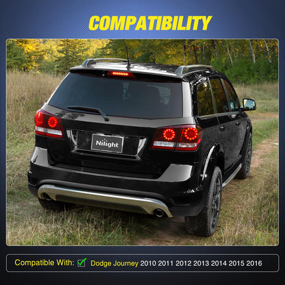 Nilight Luz de Freno Trasera de Montaje Alto Lente Ahumada Dodge Journey 2010-2016