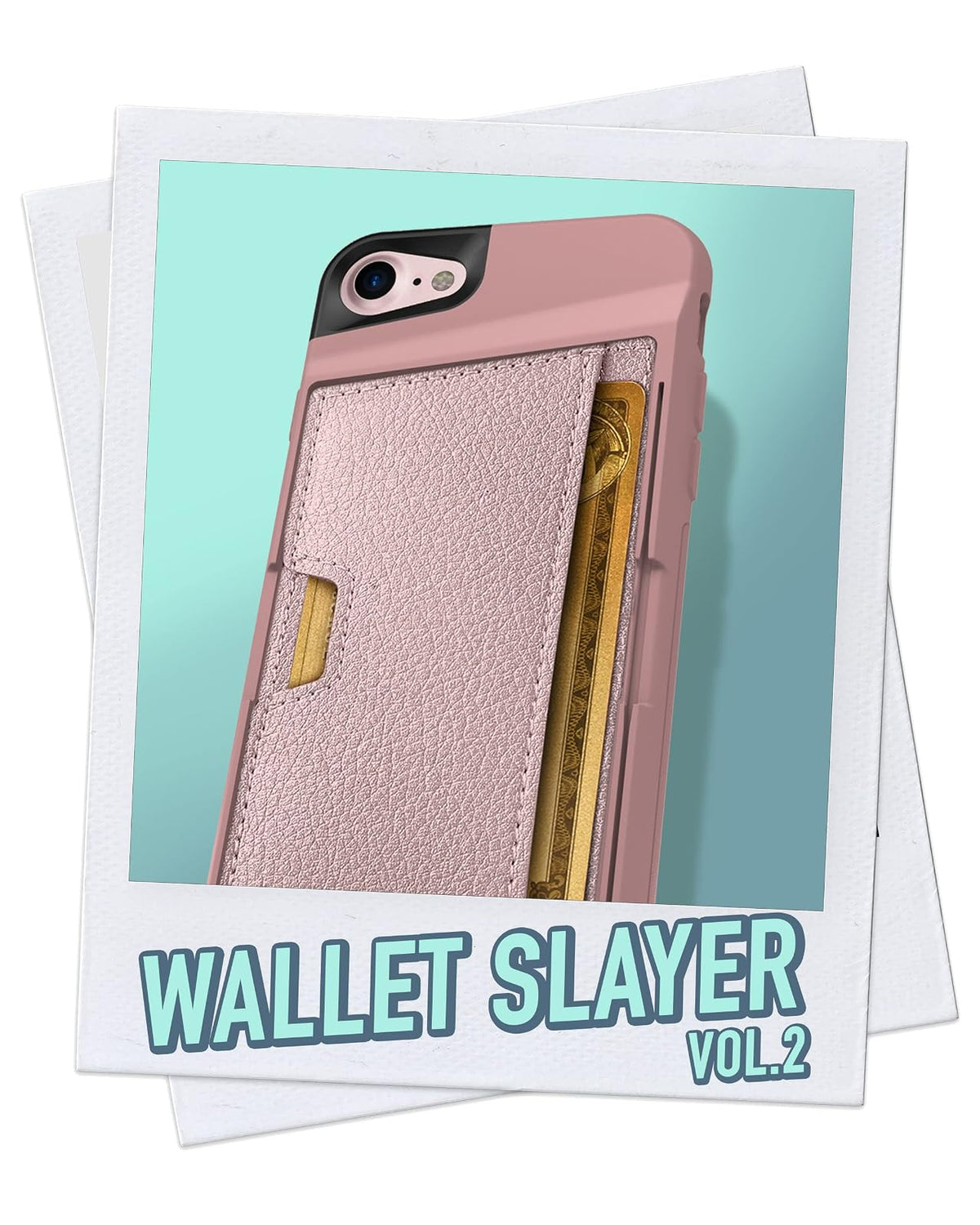 Silk iPhone 7 and 8 Wallet Case, Slayer Vol. 2, Rose Gold