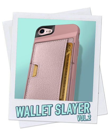 Silk iPhone 7 and 8 Wallet Case, Slayer Vol. 2, Rose Gold