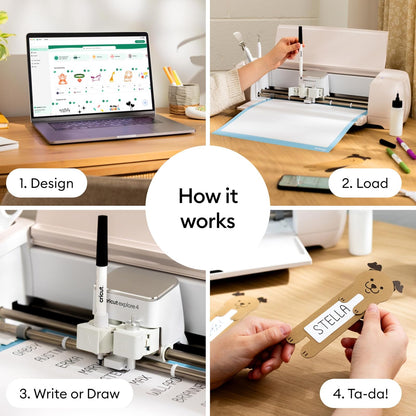 Cricut® - Juego de bolígrafos múltiples, color negro (6 unidades)