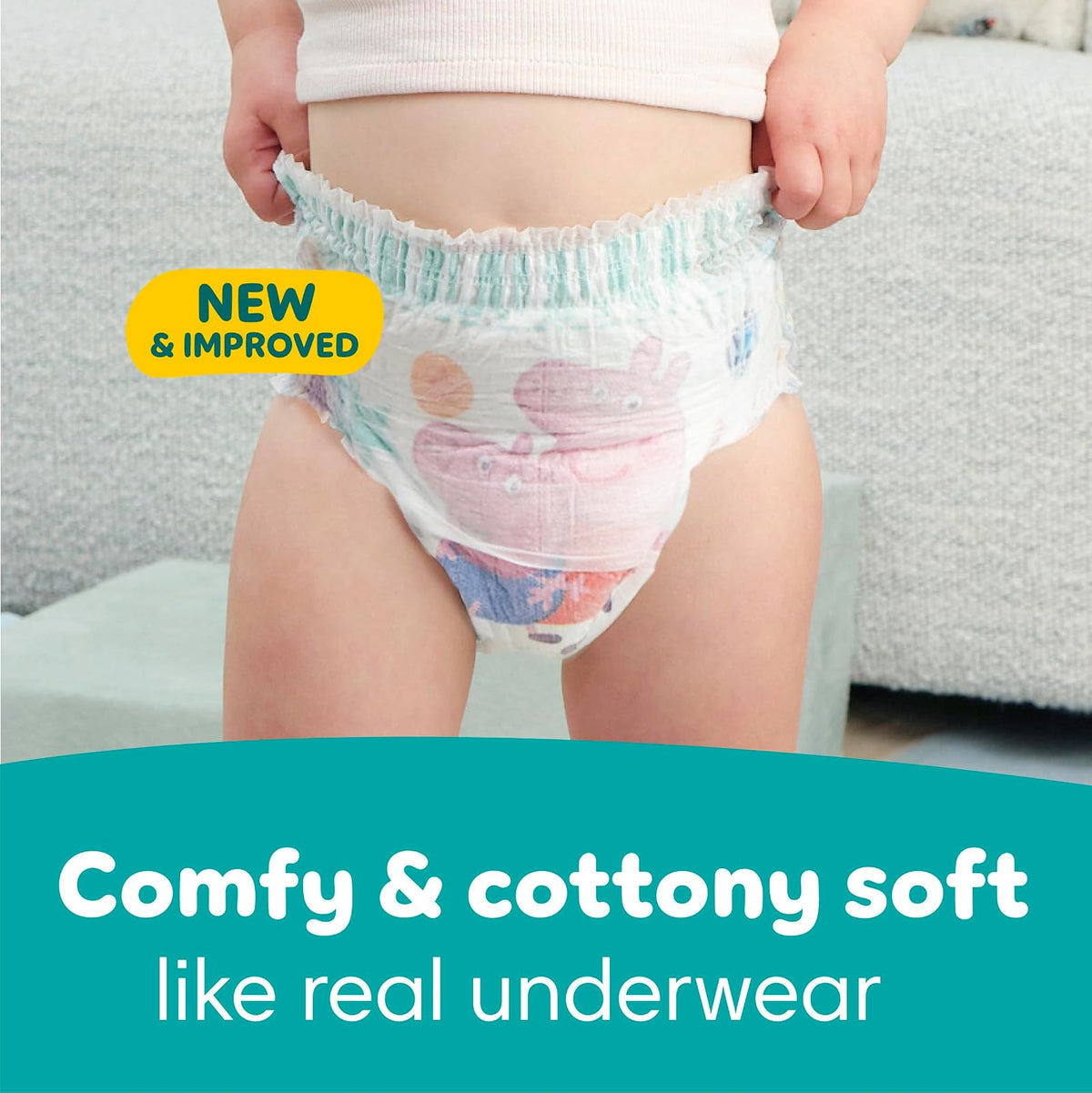 Pampers Easy Ups Pull On Disposable Training Diaper for Girls, Size 4 (2T-3T), Jumbo Pack, 25 Count