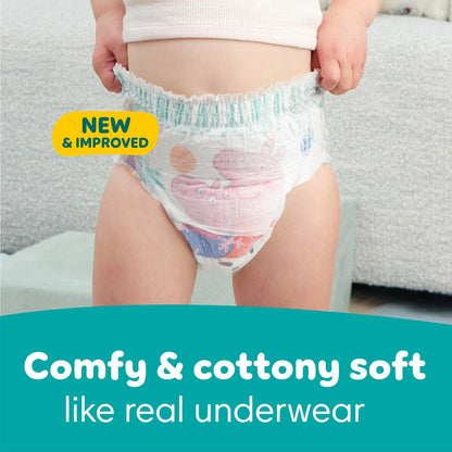 Pampers Easy Ups Pull On Disposable Training Diaper for Girls, Size 4 (2T-3T), Jumbo Pack, 25 Count