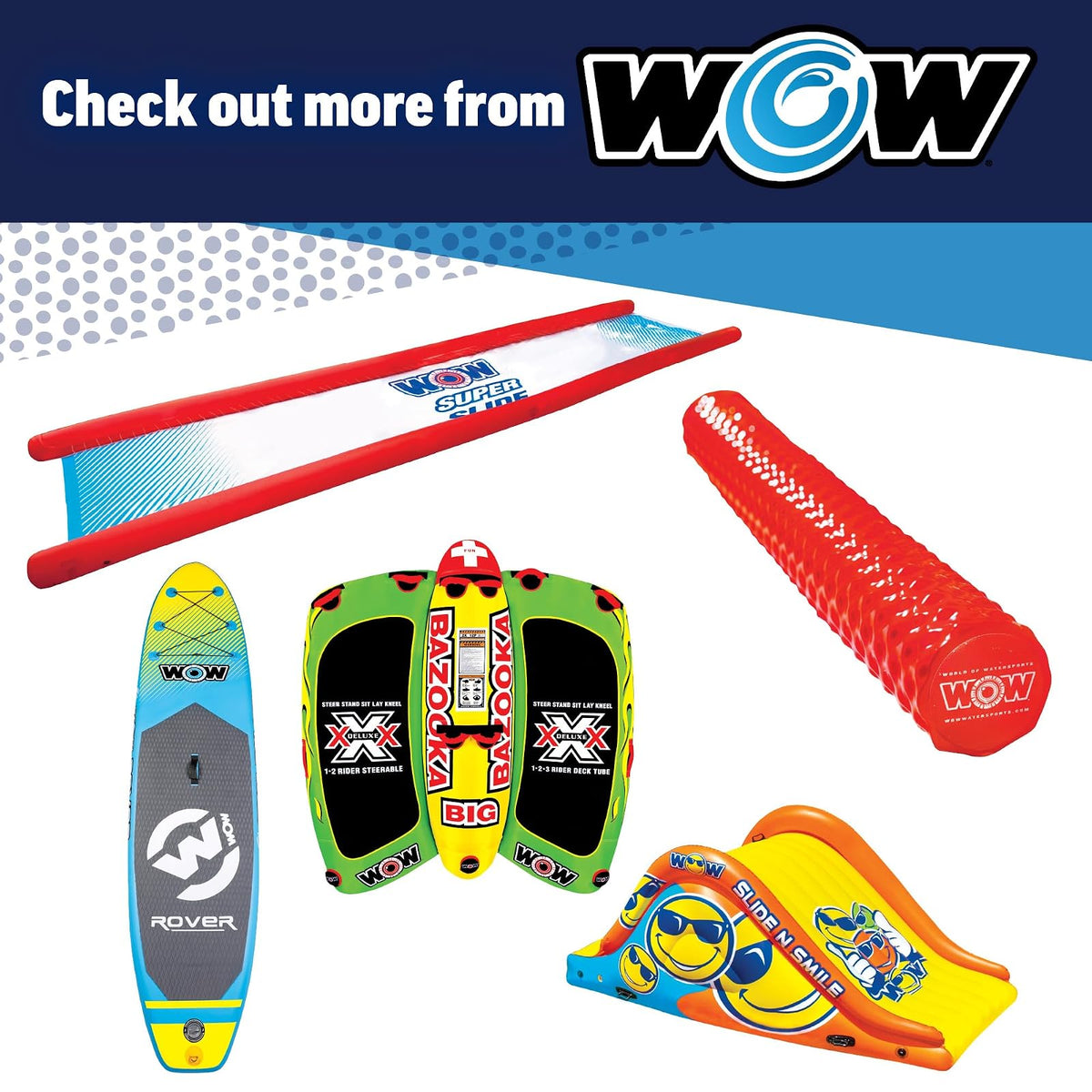 Wow World of Watersports - Enfriadores flotantes inflables Resistentes de 30 Cuartos de galón, Capacidad para 30 latas con Soportes para Tazas y Tapas con Cremallera
