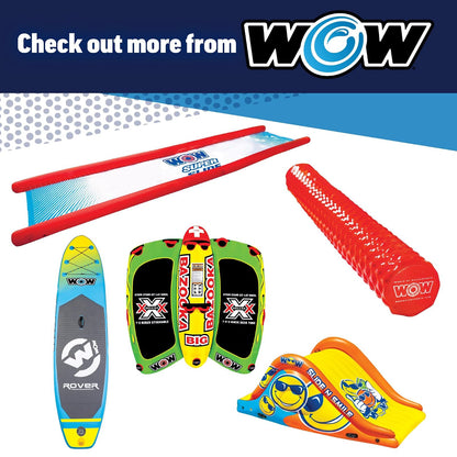 Wow World of Watersports - Enfriadores flotantes inflables Resistentes de 30 Cuartos de galón, Capacidad para 30 latas con Soportes para Tazas y Tapas con Cremallera