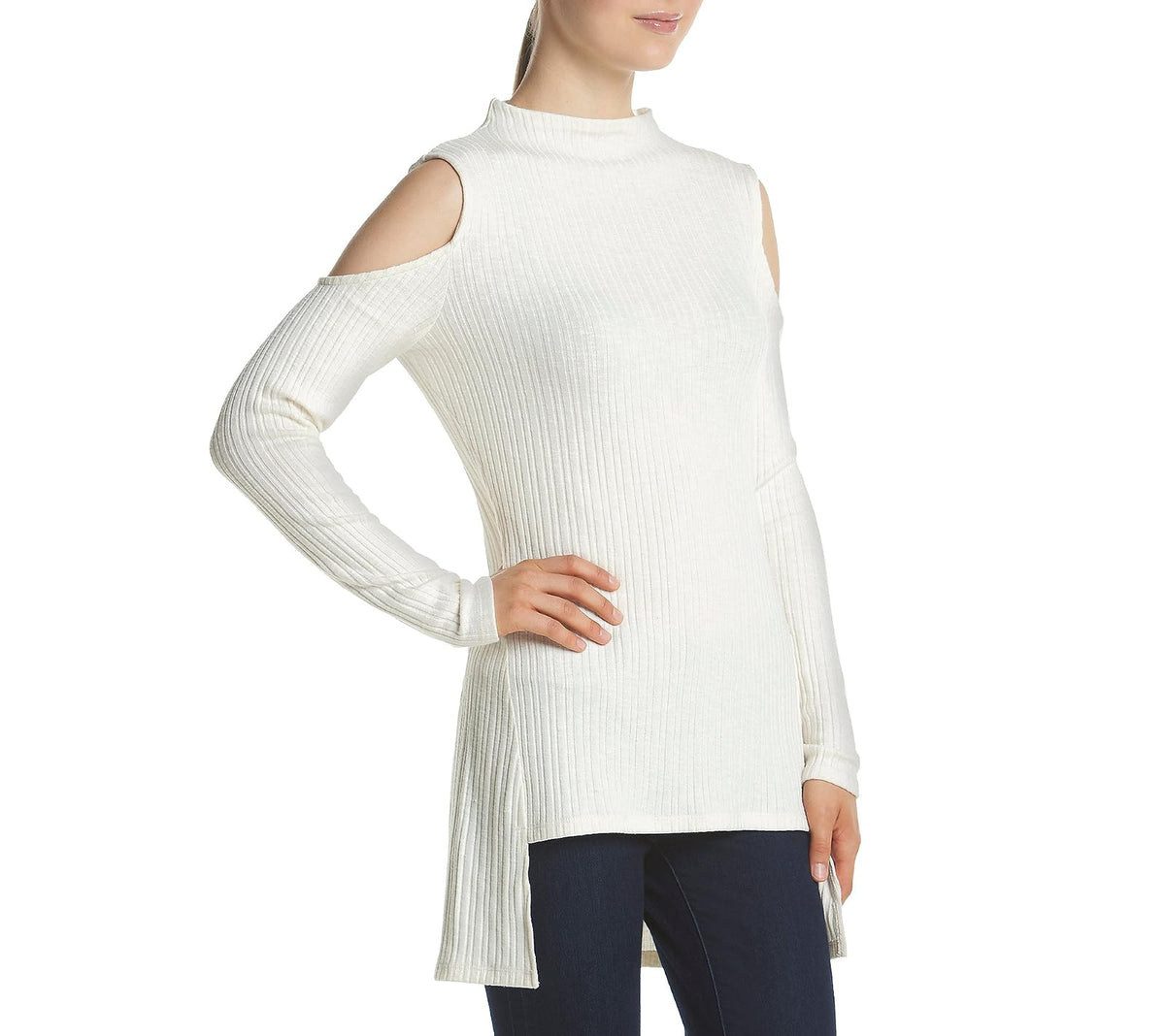 kensie Top Mixto de Hombro Descubierto para Mujer