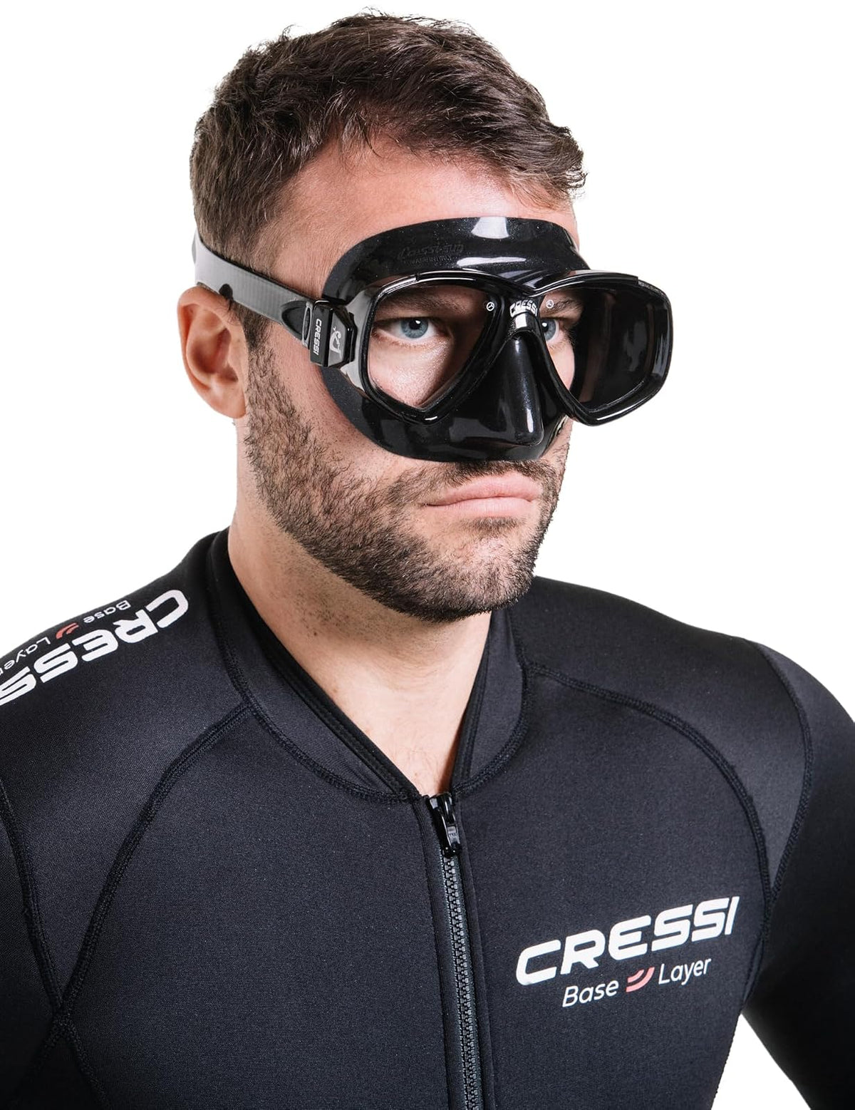Cressi Perla, Mascarilla de Silicona para Adultos de Volumen Interior pequeño para Buceo, Snorkeling, Calidad Italiana Desde 1946