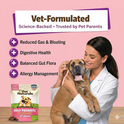 Pet Naturals Suplementos Naturales Daily Probiotics para Perros