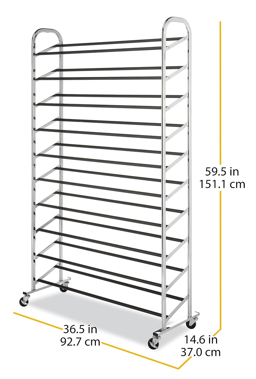 Whitmor 6060-3510 Chrome Supreme Rejilla para 50 Pares de Zapatos