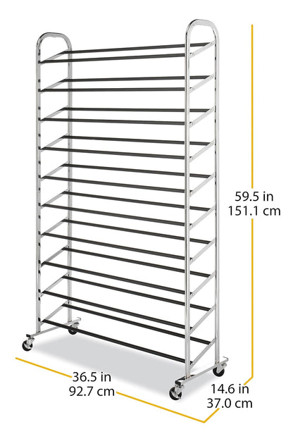 Whitmor 6060-3510 Chrome Supreme Rejilla para 50 Pares de Zapatos