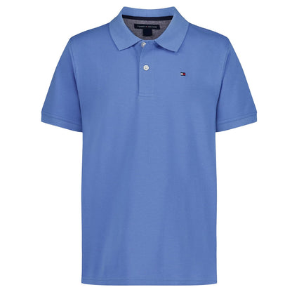Tommy Hilfiger Playera Polo Manga Corta para Niño - 18-20 - Azul (Spring Blue)