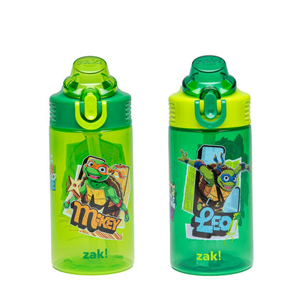 Zak Designs Disney Frozen Set de 2 Botellas de Agua Infantiles - Teenage Mutant Ninja Turtles
