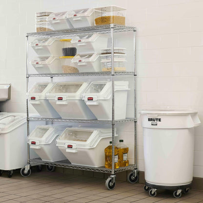 Rubbermaid Commercial contenedor Ahorra Espacio, Solo contenedor, Transparente