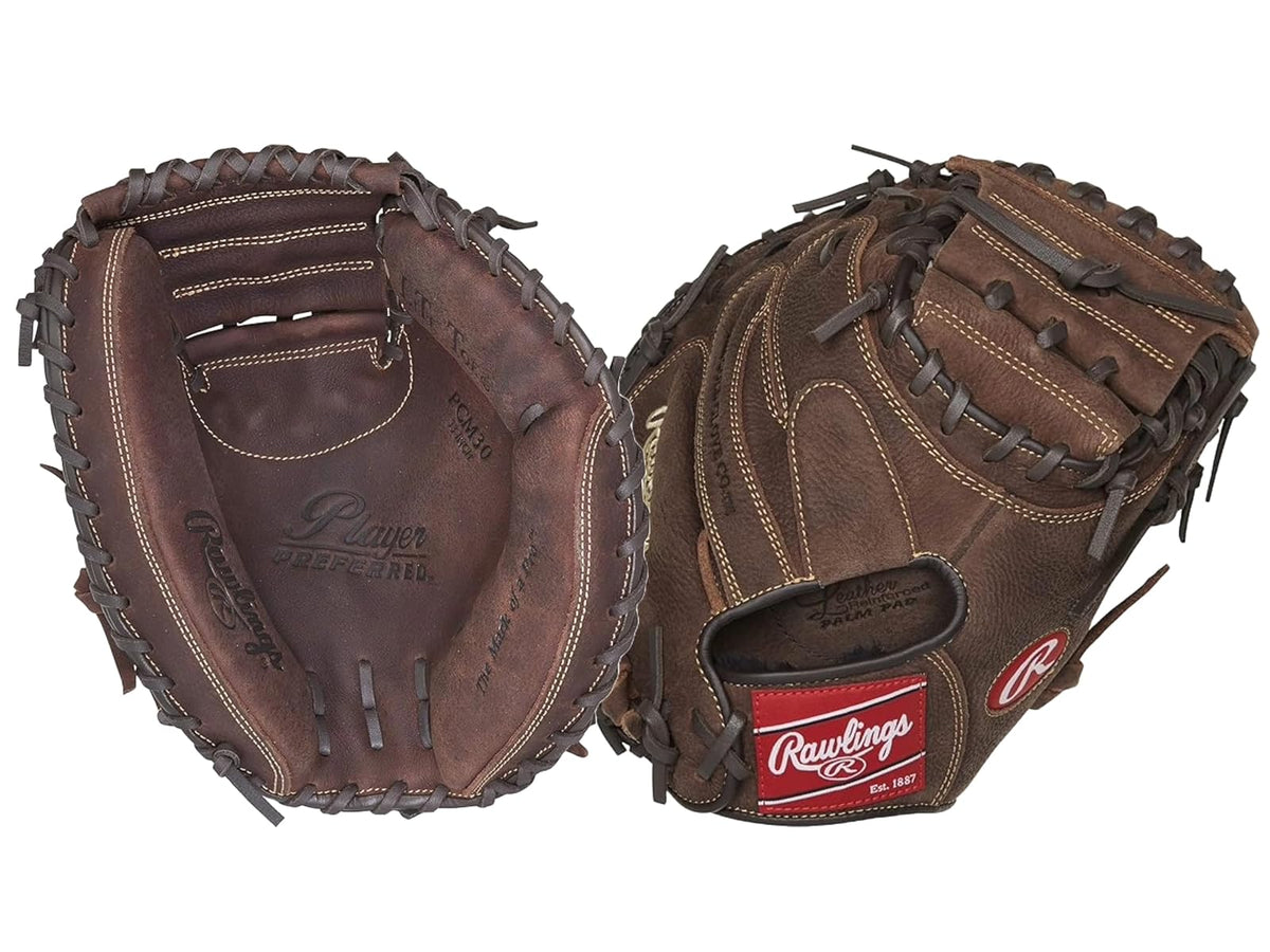 Rawlings Player Preferred Guante de Béisbol Primera Base 12.5 Pulgadas - Tiro derecho - 83,8 cm - Lona cerrada de 1 pieza | Marrón
