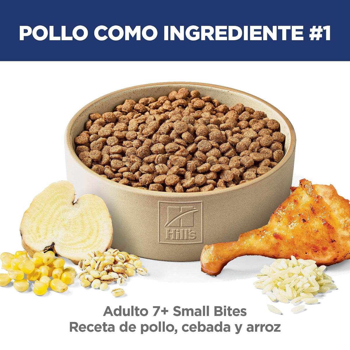 Hill's Science Diet Small Bites Croquetas para Perro Senior Pollo 6.8Kg | Croquetas Hill's para perro, pollo real, razas pequeñas, soporte envejecimiento, salud de corazón y riñones