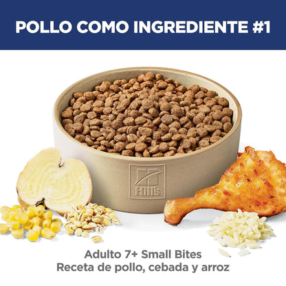 Hill's Science Diet Small Bites Croquetas para Perro Senior Pollo 6.8Kg | Croquetas Hill's para perro, pollo real, razas pequeñas, soporte envejecimiento, salud de corazón y riñones