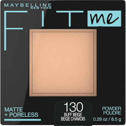 Maybelline Fit Me Matte + Poreless Maquillaje en Polvo - 8.2 g (Paquete de 1) - Buff Beige
