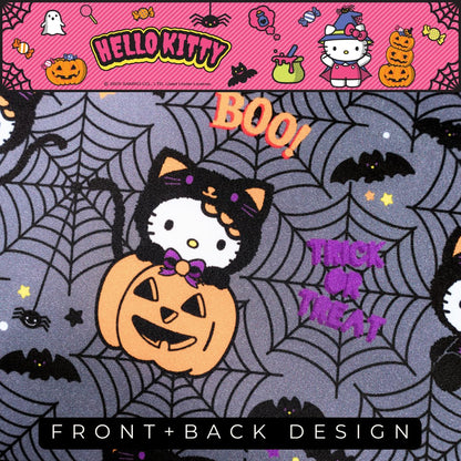 Funda de Almohada Reversible estándar de Seda Satinada de Sanrio Hello Kitty para Esqueleto de Halloween, para Belleza, 20x30 para Cabello y Piel, (Producto Oficialmente Licenciado) de Franco