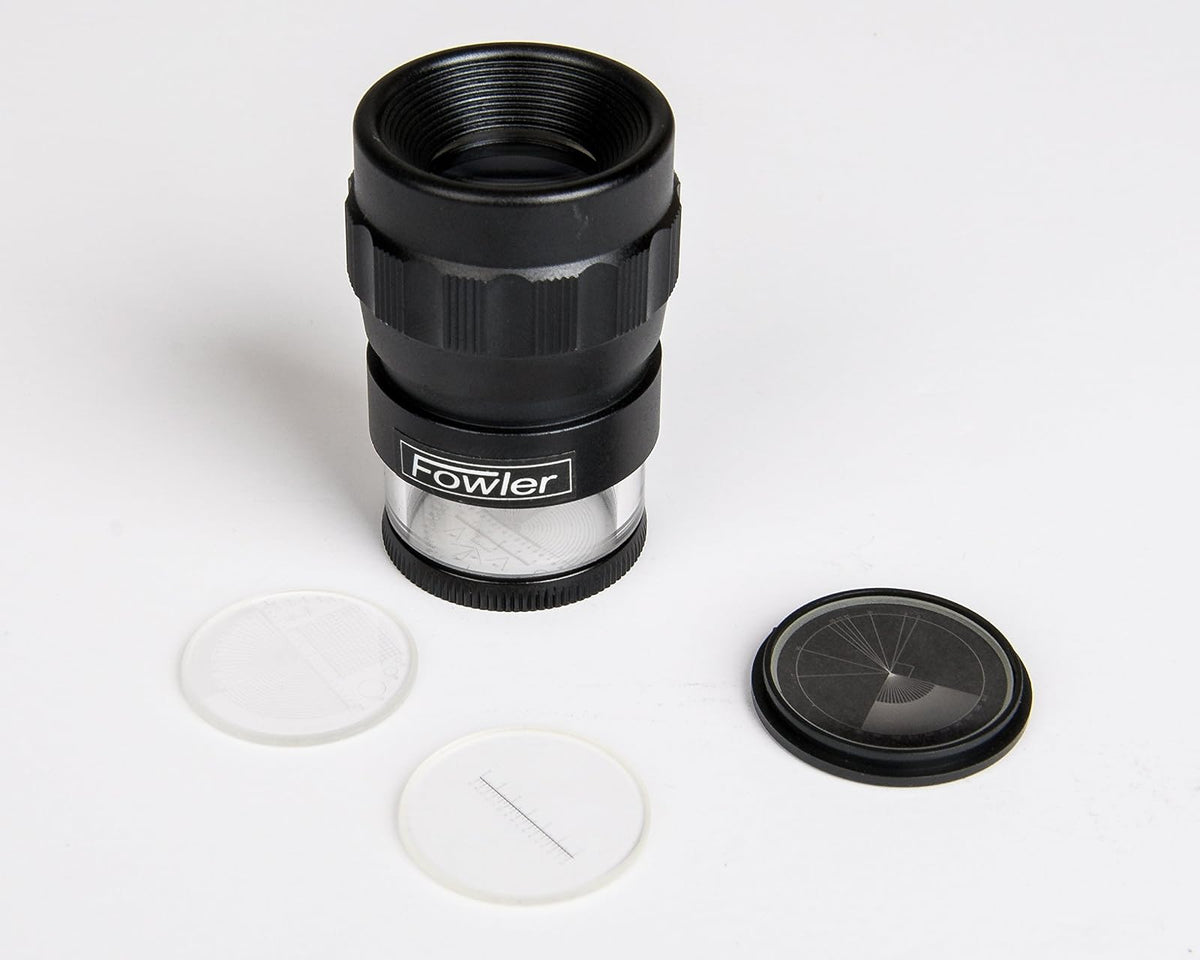 Fowler 52-664-009-0, juego de comparador óptico de 10 x bolsillo con 9 recículos