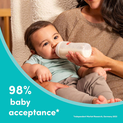 NUK Perfect Match - Botella natural + anticólicos, 5 onzas, paquete de 4