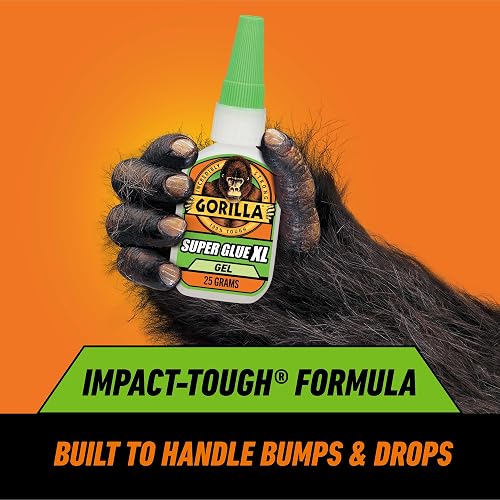 Gorilla Super Glue Gel XL, 25 gramos, transparente, (paquete de 1)