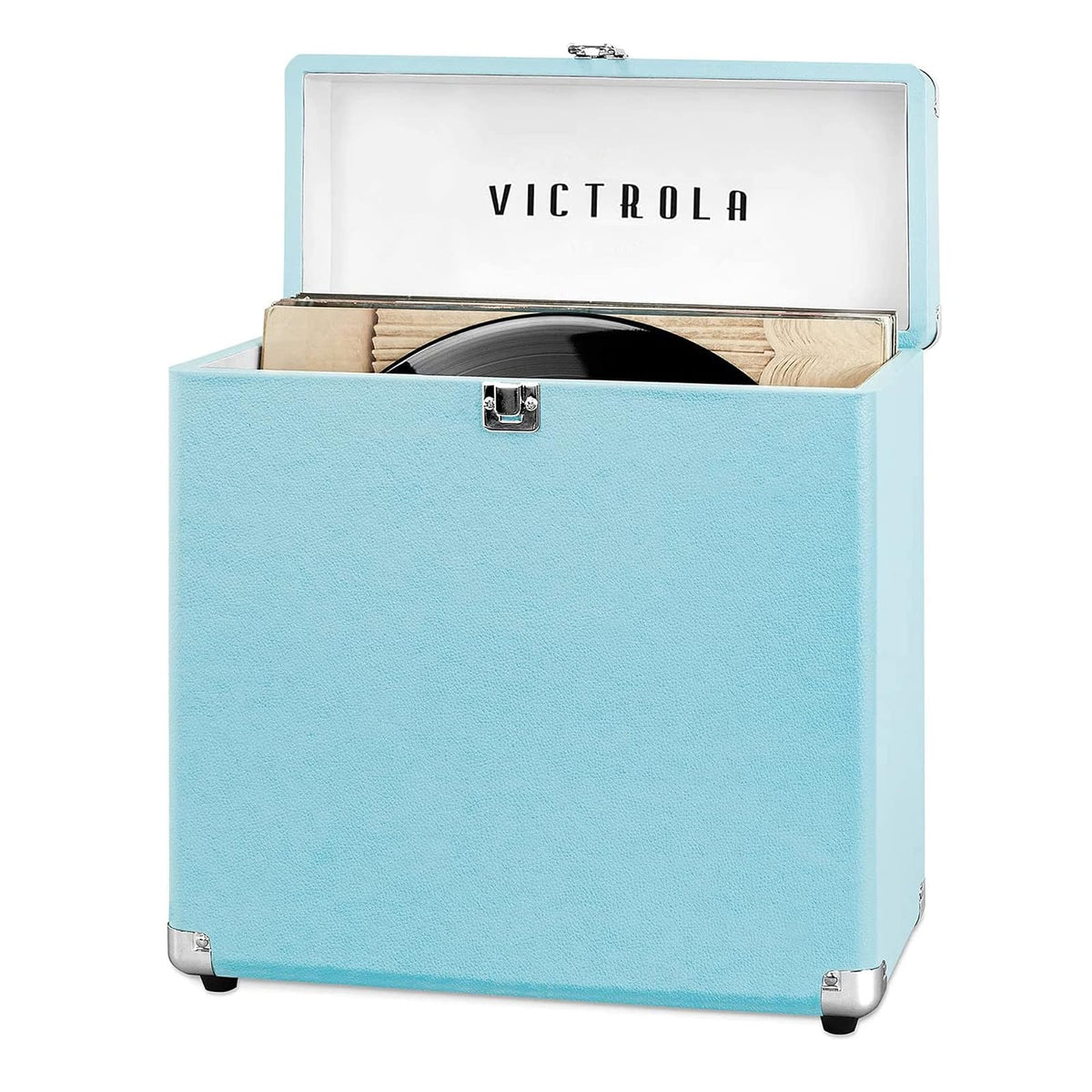 Victrola Collector Maleta para Almacenamiento de Discos de Vinilo, hasta 30 LPs - Turquoise