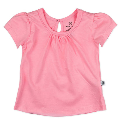 HonestBaby Camisetas de algodón orgánico con Mangas abombadas Conjunto de Playeras para bebés y niños pequeñosUnisex bebé