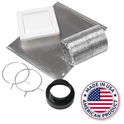 Homewerks HW481-UL181 - Kit de conductos de ventilación de pared para extractor de aire, aluminio
