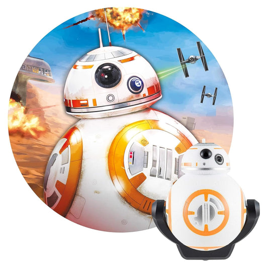 Star Wars BB-8 LED Night Light, Color Changing, Collector's Edition, Dusk-to-Dawn Sensor, Plug-in, Disney, Galaxy, Ideal for Bedroom, Bathroom, Nursery, Hallway, 43429