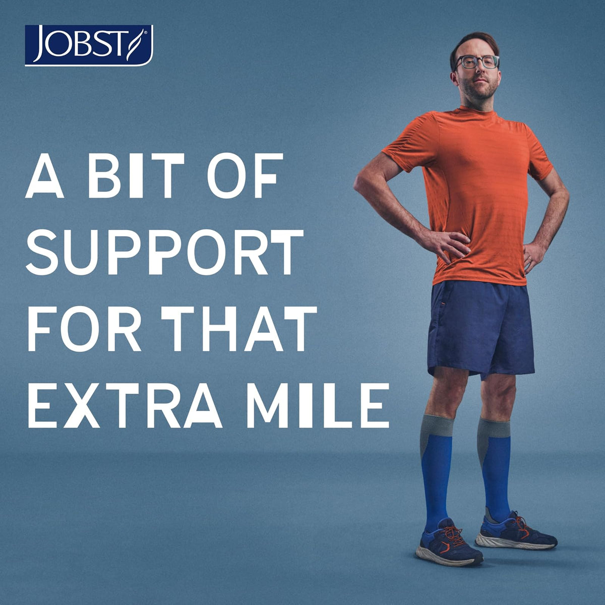 JOBST Sport Knee High 15-20 mmHg Compression Socks, Black/Cool Black, Large | Punta Cerrada, Color Negro, Compresión de Grado Médico