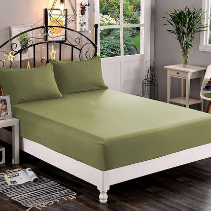Sábana Bajera Ajustable Elegant Comfort de Microfibra - Verde salvia - Twin - Twin XL