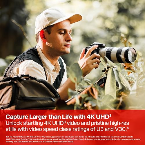 SANDISK - Tarjeta SD Extreme Pro SD UHS-I de 64 GB, hasta 200 MB/s de | Tarjeta SDXC UHS-I U3 con velocidad de lectura de 200 MB/s y capacidad de 64 GB para video 4K, fotografía en ráfaga y