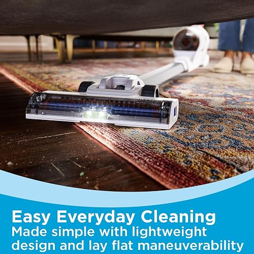 Black+Decker POWERSERIES+ Aspiradora inalámbrica de 16 V MAX con Luces LED de Piso, Ligera, multisuperficie, Blanco (BHFEA420J)