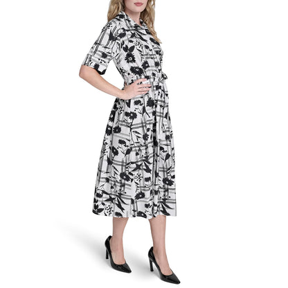 DKNY Envoltura sintética de crepé sin Mangas con Logotipo Vestido para Mujer