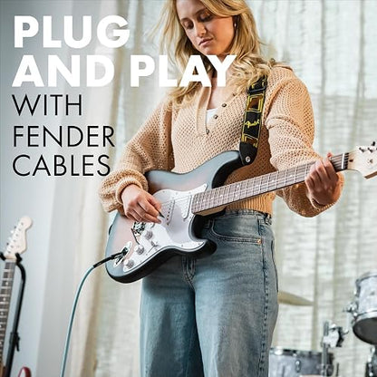 Fender Professional Series Cable para Guitarra Tweed, Recto/Recto, 15 Pies, Color Daphne Blue