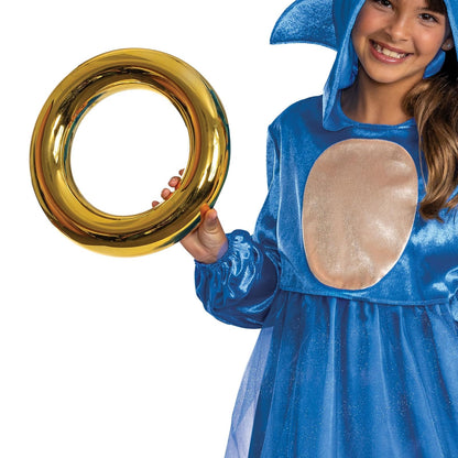 Accesorio Oficial Sonic the Hedgehog, Anillo Dorado de Sonic, para Disfraz | Accesorio Halloween, complemento disfraz Sonic, anillo dorado