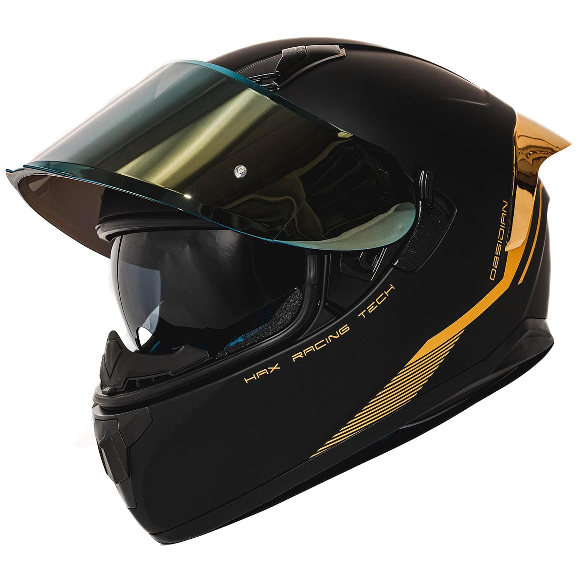 HAX Full Face Dual Visor Adult Motorcycle Helmet for Motorbike Street Bike with Pinlock Ready Dot Approved