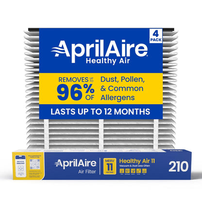 Aprilaire 210 Pack de filtro de aire individual para purificador de aire, 4 paquetes - 4 Count (Pack of 1)