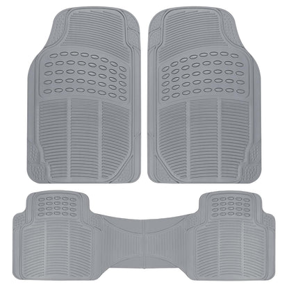 BDK Original ProLiner Tapetes de Goma Delanteros y Traseros, 3 Piezas - Gris
