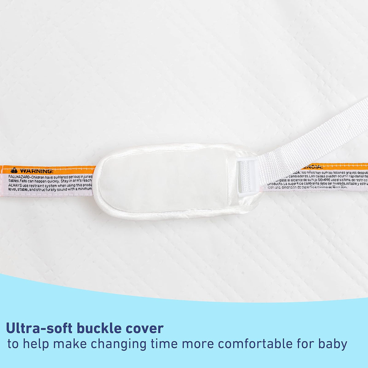 Colchón cambiador contorneado premium Graco — Certificación GREENGUARD Gold, resistente al agua, funda suave con hebilla, compatible con la mayoría de cambiadores estándar, base antideslizante